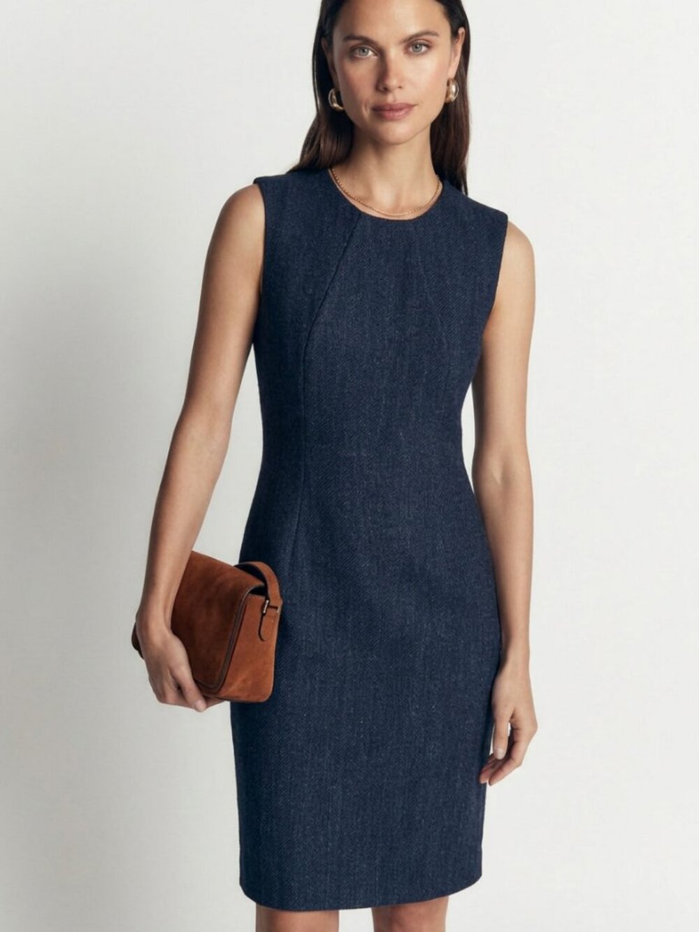 Comrags Sleeveless Dress in Heathered Blue Size XS